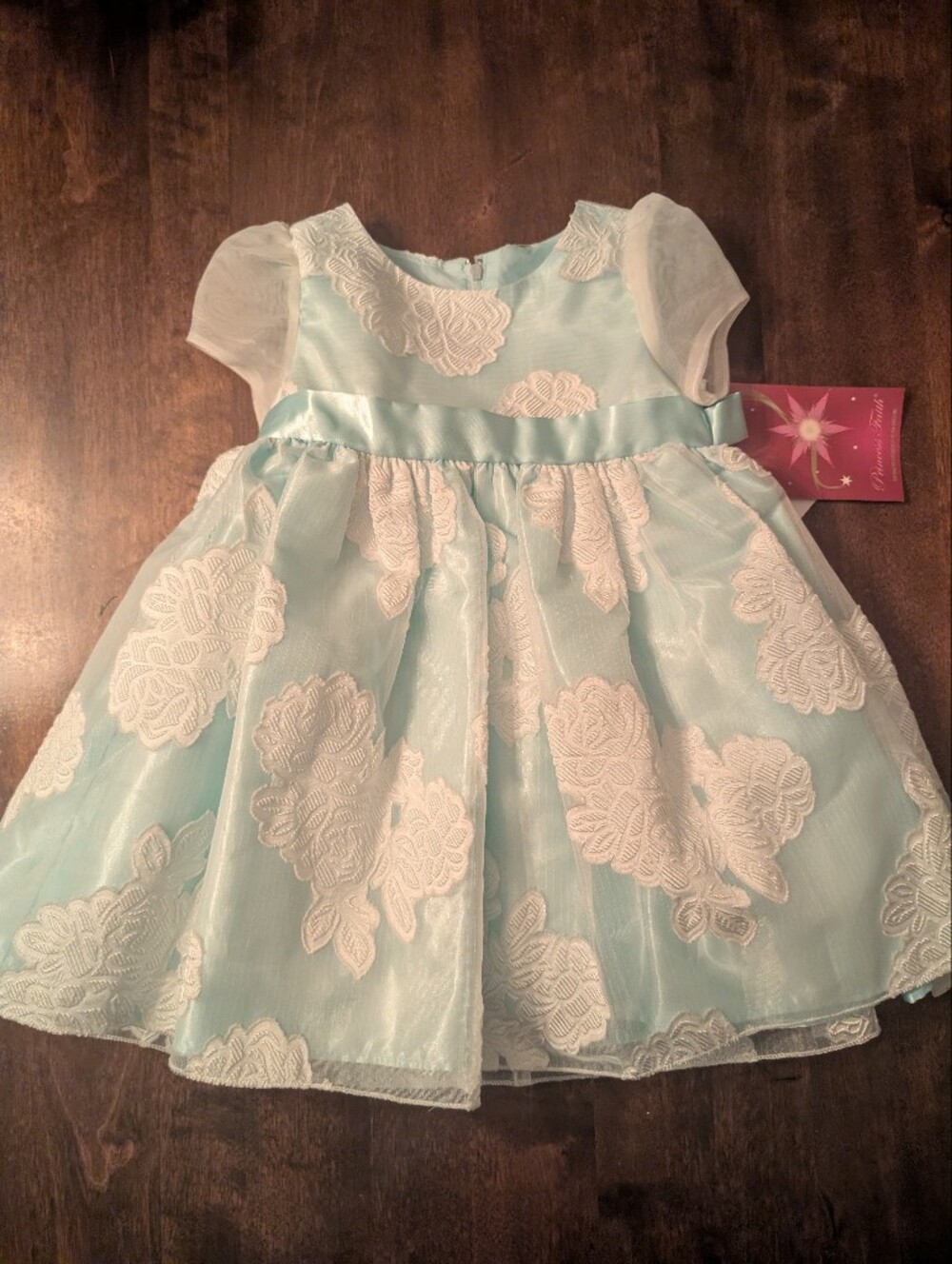 Princess Faith Light Blue Tulle Floral Appliqué Party Dress/ Nwt!/ 2T